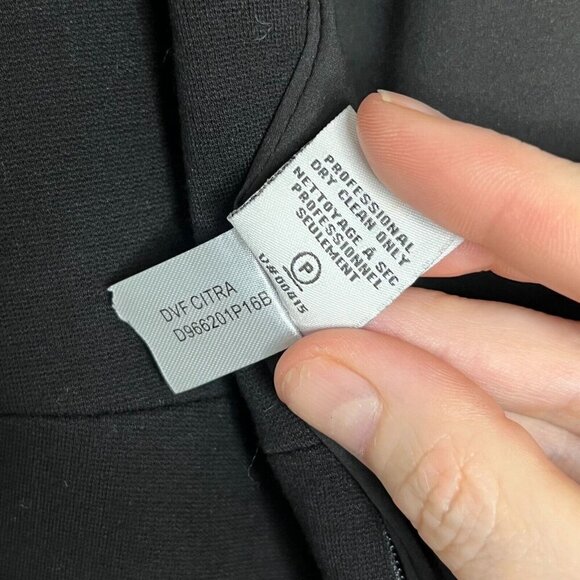 DVF Diane Von Furstenberg‎ Citra Fit And Flare Sleeveless Dress Black Size 10 - Picture 11 of 12